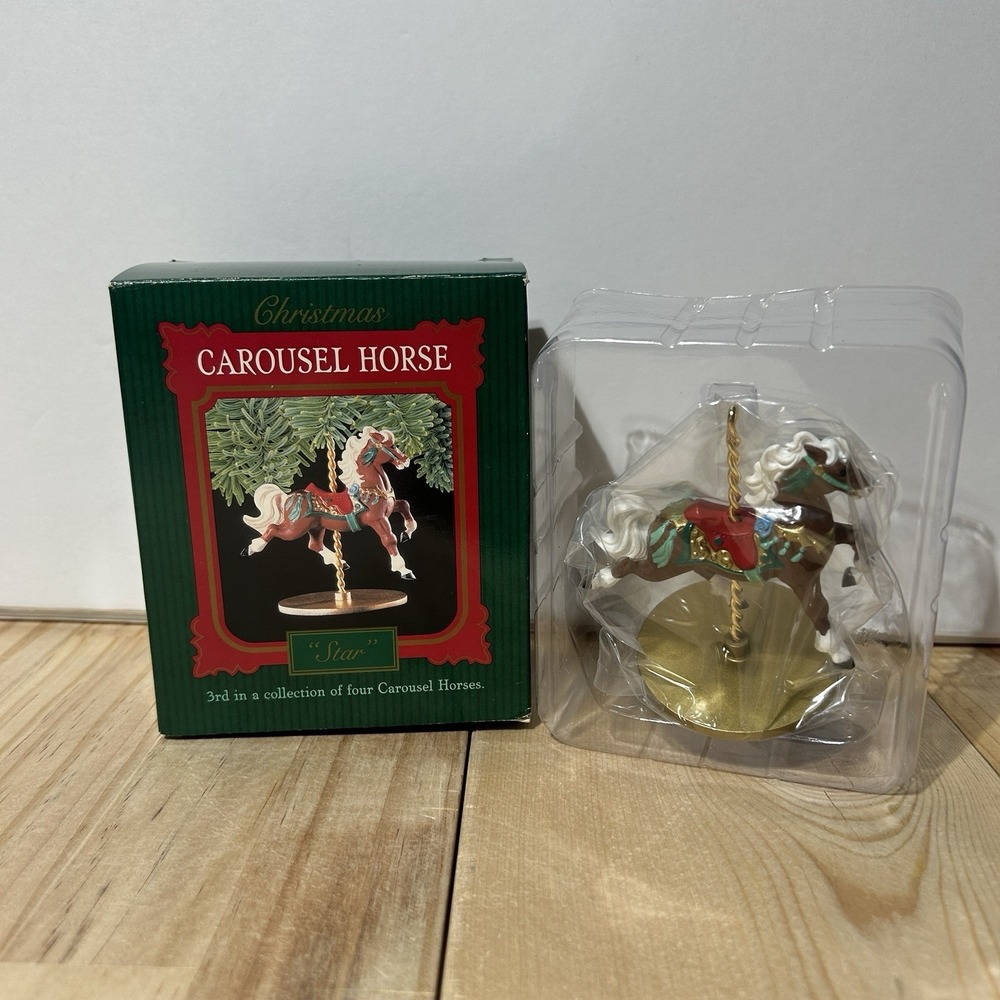 Vintage 1989 Hallmark Keepsake Carousel Horse "Star" 3rd in Collection New